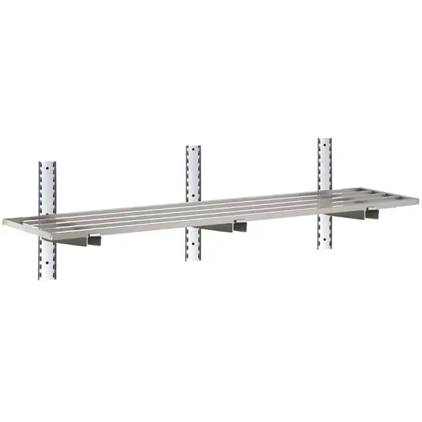 Wandrek | RVS | 1 Niveau | Diepte 400 | Hoogte 250 | Breedte 1000-2000 | Incl. Wandsteunen