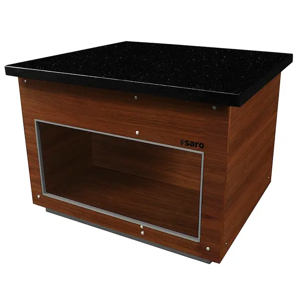 Neutraal Buffetmeubel | PREMIUM LINE | Houtlook/Graniet | Wielen (Geremd) | 1000x880x850(h)mm