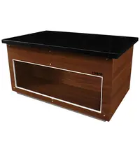 Saro Neutraal Buffetmeubel | PREMIUM LINE | Houtlook/Graniet | Wielen (Geremd) | 1600x880x850(h)mm