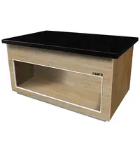 Saro Neutraal Buffetmeubel | PREMIUM LINE | Houtlook/Graniet | Wielen (Geremd) | 1600x880x850(h)mm