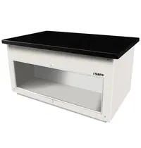 Saro Neutraal Buffetmeubel | PREMIUM LINE | Wit/Graniet | Wielen (Geremd) | 1600x880x850(h)mm