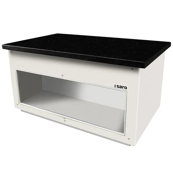 Neutraal Buffetmeubel | PREMIUM LINE | Wit/Graniet | Wielen (Geremd) | 1600x880x850(h)mm