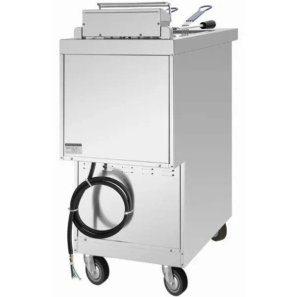 Friteuse | Elektrisch | 20L | 60°C/190°C | 12kW (400V) | Aftapkraan | Wielen (Geremd) | 394x750x1014(h)mm