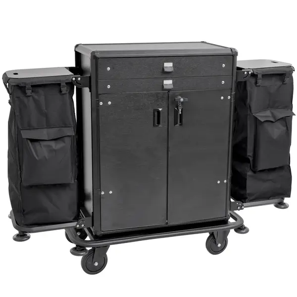 Huishoudwagen | Aluminium/Gelamineerd | 3 Niveaus | Incl. Waszakken | Wielen (Geremd) | 800x500x1300(h)mm