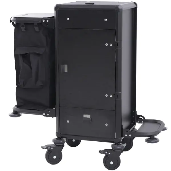 Huishoudwagen | Aluminium/Gelamineerd | Wielen (Geremd) | 500x500x1100(h)mm