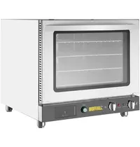 Buffalo Heteluchtoven | 4 Niveaus (2/3 GN) | Elektrisch | 70°C/250°C | 2.8kW (230V) | Bevochtiging (Handmatig) | 610x641x580(h)mm 