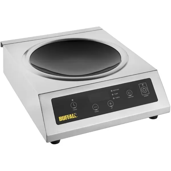 Inductiewokplaat | 1 Kookpunt (Ø360/380) | 60°C/240°C | 3kW (230V) | Timer | 340x432x125(h)mm