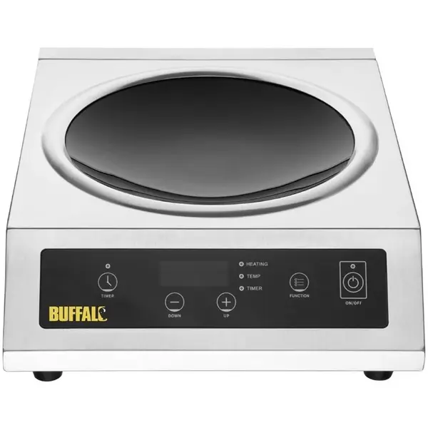 Inductiewokplaat | 1 Kookpunt (Ø360/380) | 60°C/240°C | 3kW (230V) | Timer | 340x432x125(h)mm