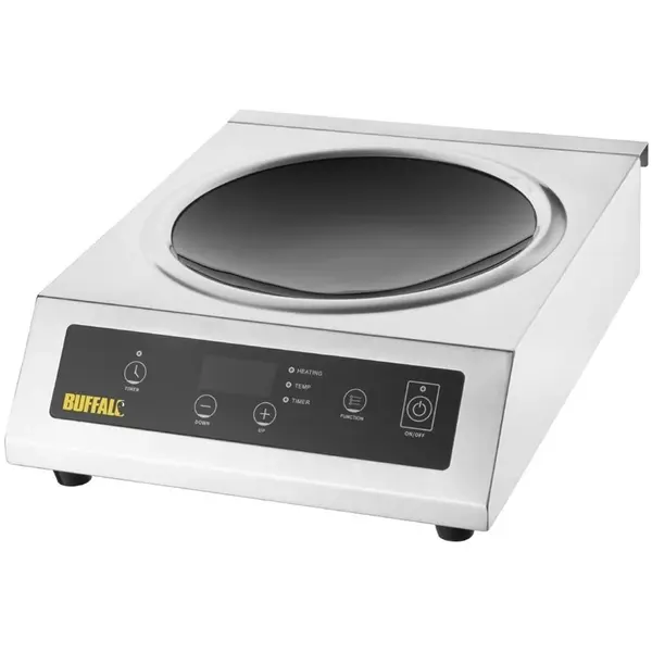 Inductiewokplaat | 1 Kookpunt (Ø360/380) | 60°C/240°C | 3kW (230V) | Timer | 340x432x125(h)mm