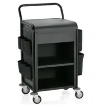 WAS Germany Huishoudwagen | Aluminium | 2 Niveaus | Wielen (Geremd) | 560x540x1000(h)mm