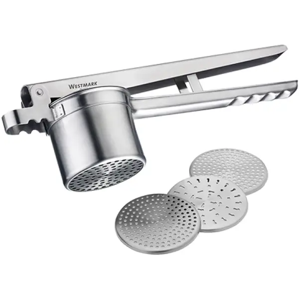 Pureeknijper | RVS | Incl. 4 Verwisselbare Schijven | 350x90x165(h)mm
