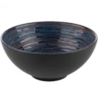 EMGA Kom | LOOPS | Melamine | Blauw | 100cl | Per Stuk | Ø185x80(h)mm