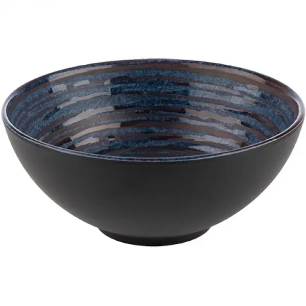 Kom | LOOPS | Melamine | Blauw | 100cl | Per Stuk | Ø185x80(h)mm