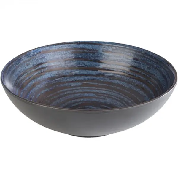 Kom | LOOPS | Melamine | Blauw | 100cl | Per Stuk | Ø205x65(h)mm