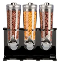EMGA Ontbijtgranendispenser | Kunststof | 3x 1.5L | 400x170x440(h)mm