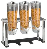 EMGA Ontbijtgranendispenser | Kunststof | 3x 1.5L | 440x170x430(h)mm