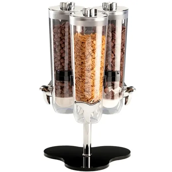 Ontbijtgranendispenser | Kunststof | 3x 1.5L | Draaibaar | 260x260x460(h)mm