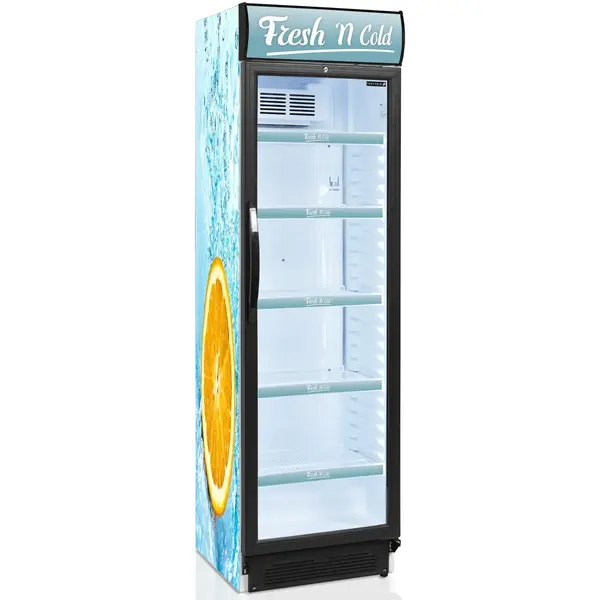 Drankenkoeling | SERIE CEV | 358L | Wit/Zwart | +2°C/+10°C | Statisch + Ventilator | Wielen | 595x640x1980(h)mm