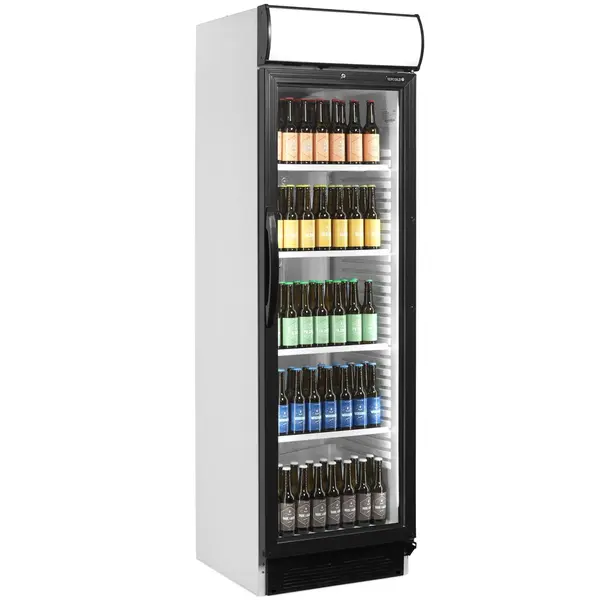 Drankenkoeling | SERIE CEV | 358L | Wit/Zwart | +2°C/+10°C | Statisch + Ventilator | Wielen | 595x640x1980(h)mm