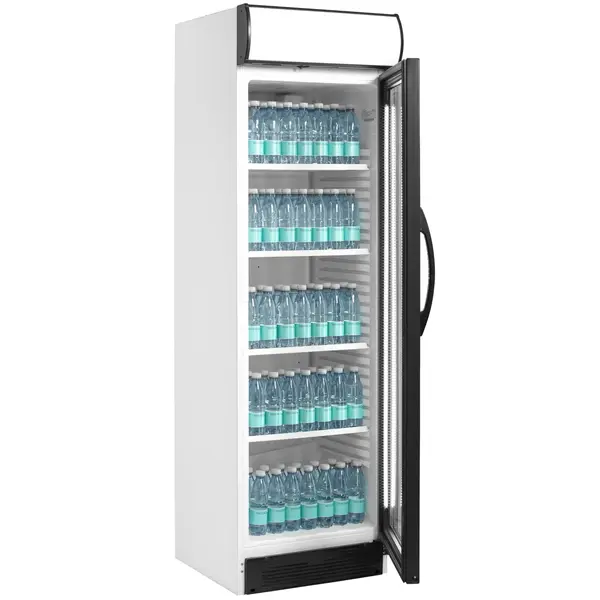 Drankenkoeling | SERIE CEV | 358L | Wit/Zwart | +2°C/+10°C | Statisch + Ventilator | Wielen | 595x640x1980(h)mm