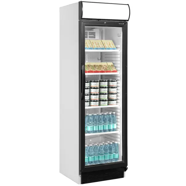 Drankenkoeling | SERIE CEV | 358L | Wit/Zwart | +2°C/+10°C | Statisch + Ventilator | Wielen | 595x640x1980(h)mm