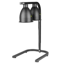 Buffalo Warmhoudbrug | Zwart | 1/1 GN | Verstelbare Hoogte | 2x 250W | 350x430x600/800(h)mm