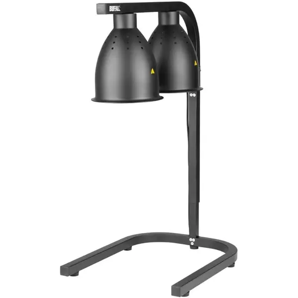 Warmhoudbrug | Zwart | 1/1 GN | Verstelbare Hoogte | 2x 250W | 350x430x600/800(h)mm