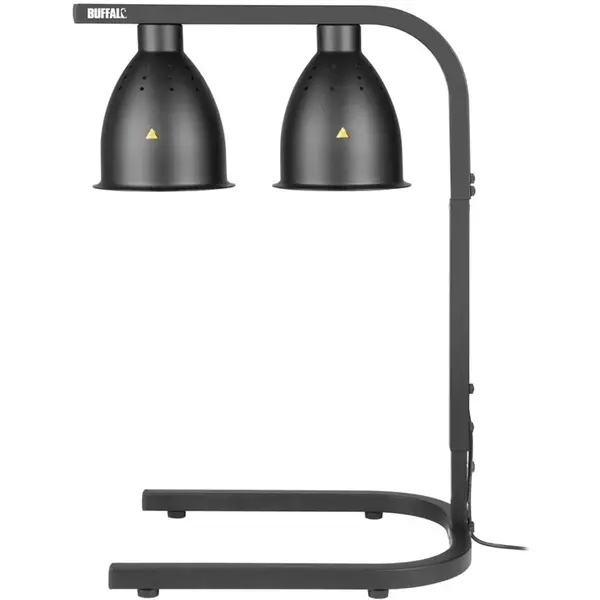 Warmhoudbrug | Zwart | 1/1 GN | Verstelbare Hoogte | 2x 250W | 350x430x600/800(h)mm