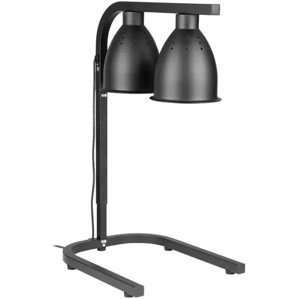 Warmhoudbrug | Zwart | 1/1 GN | Verstelbare Hoogte | 2x 250W | 350x430x600/800(h)mm