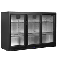 Tefcold Barkoelkast | SERIE BA | 311L | Zwart | +2°C/+10°C | Geforceerd | Schuifdeuren | 1355x515x900(h)mm