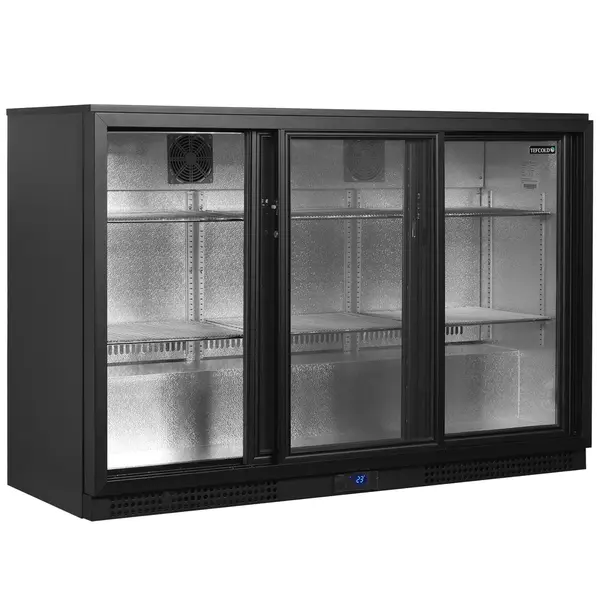 Barkoelkast | SERIE BA | 311L | Zwart | +2°C/+10°C | Geforceerd | Schuifdeuren | 1355x515x900(h)mm