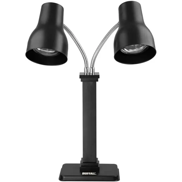 Warmhoudlamp | Zwart | Zwenkbaar | 2x 250W | 260x180x670(h)mm