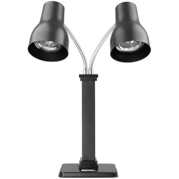 Warmhoudlamp | Zwart | Zwenkbaar | 2x 250W | 260x180x670(h)mm