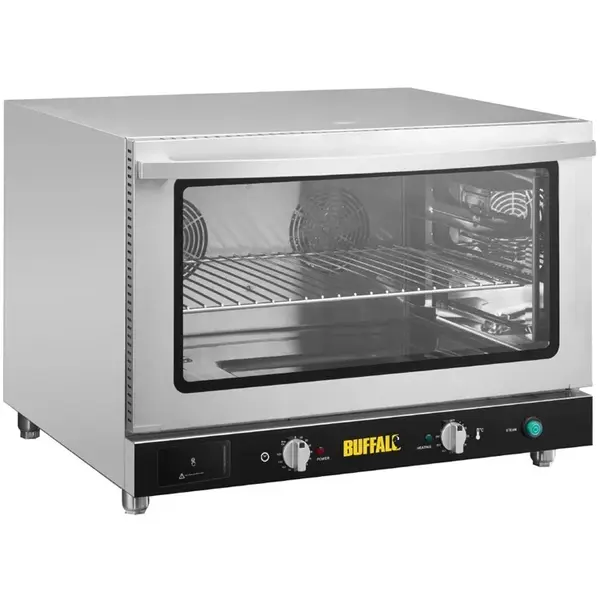 Heteluchtoven | 4 Niveaus (EN/GN) | Elektrisch | 70°C/250°C | 4.6kW (400V) | Bevochtiging (Handmatig) | 760x686x558(h)mm