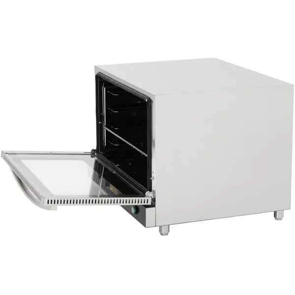 Heteluchtoven | 4 Niveaus (EN/GN) | Elektrisch | 70°C/250°C | 4.6kW (400V) | Bevochtiging (Handmatig) | 760x686x558(h)mm