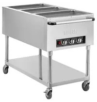 Buffalo Bain-Marie Wagen | Elektrisch | 3x 1/1 GN | 0.75kW (230V) | 1190x750x855(h)mm