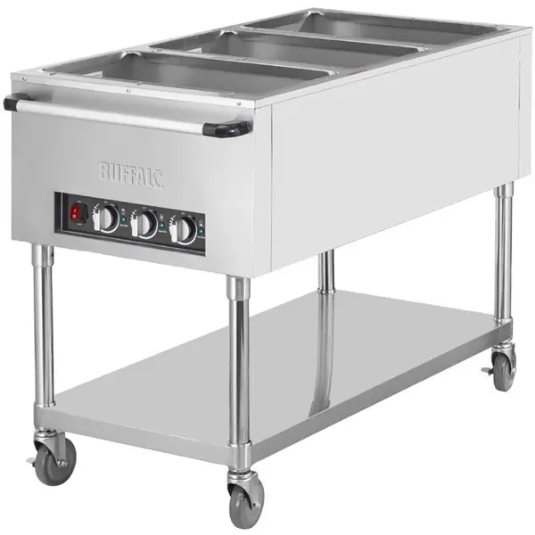 Bain-Marie Wagen | Elektrisch | 3x 1/1 GN | 0.75kW (230V) | 1190x750x855(h)mm