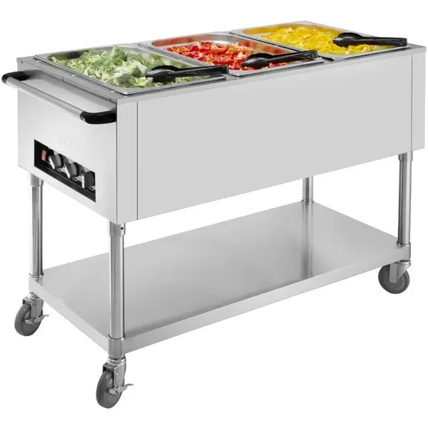 Bain-Marie Wagen | Elektrisch | 3x 1/1 GN | 0.75kW (230V) | 1190x750x855(h)mm