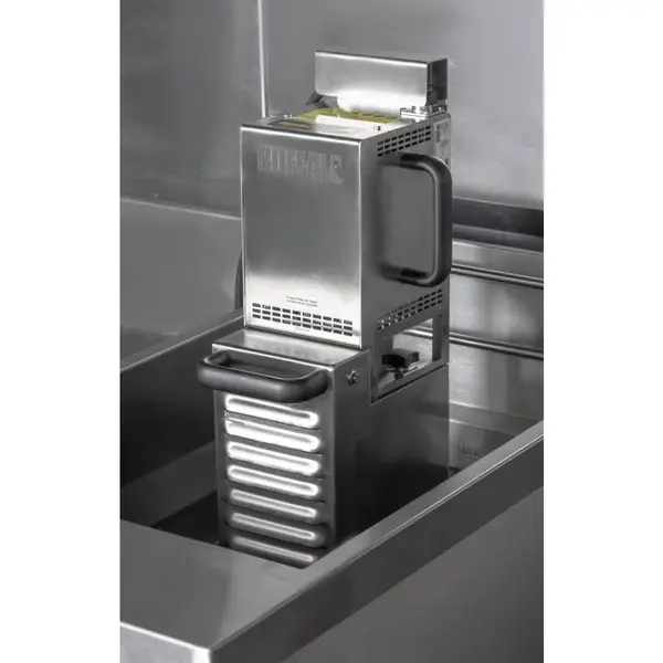 Frituurolie Filtermachine | RVS | 5µm-Filtering | Verwisselbare Filters | 0.5kW (230V) | Incl. Filterpapier | 195x313x542(h)mm