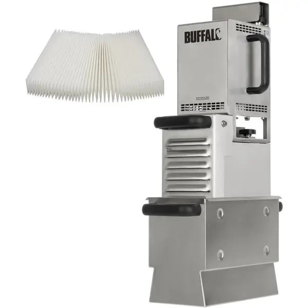 Frituurolie Filtermachine | RVS | 5µm-Filtering | Verwisselbare Filters | 0.5kW (230V) | Incl. Filterpapier | 195x313x542(h)mm
