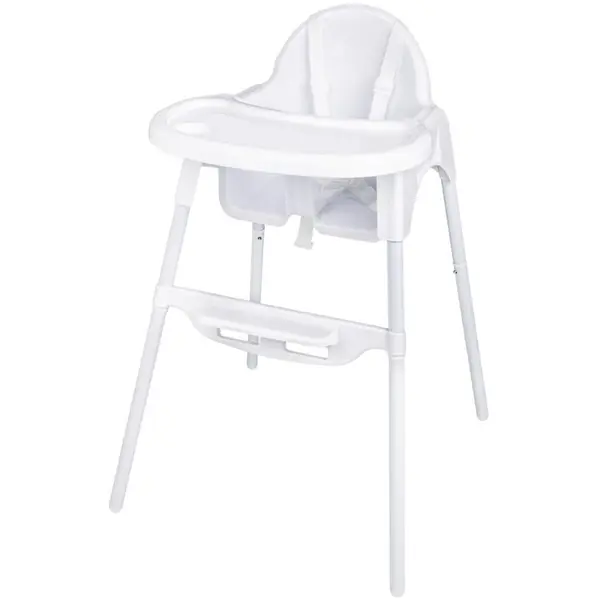 Kinderstoel | Kunststof/RVS | Wit | Wit Frame | Indoor | 650x770x1010(h)mm
