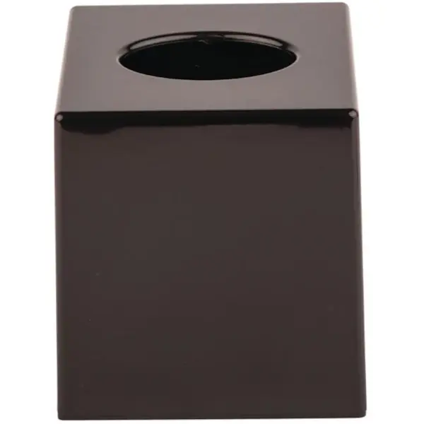 Tissuebox | Kunststof | Zwart | Vierkant | 120x120x132(h)mm