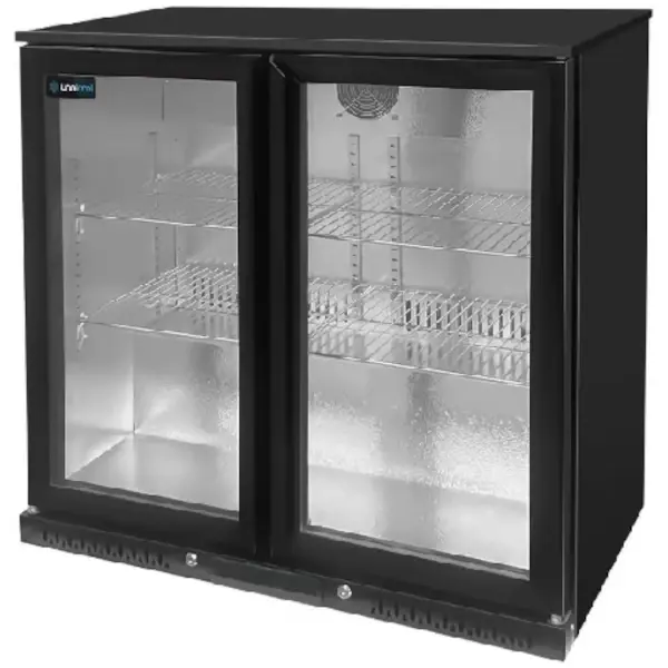 Barkoelkast | 200L | Zwart | +2°C/+10°C | Statisch + Ventilator | Draaideuren | 900x565x900(h)mm