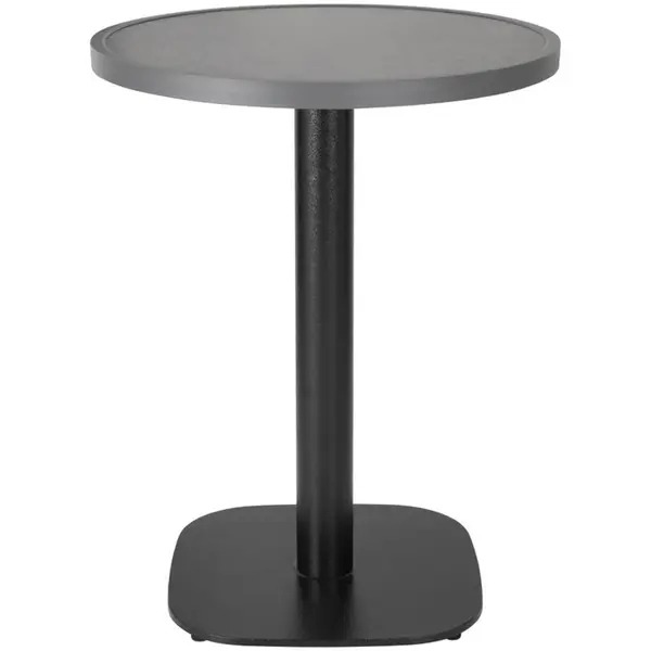 Tafelblad | Zwart (Geborsteld) | In-/Outdoor | Voorgeboord | Ø580x38(h)mm