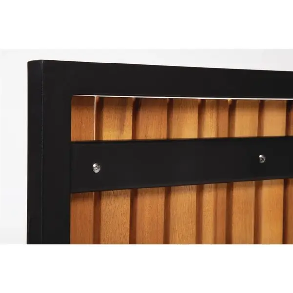 Stoelen | Hout/Staal | Hout (Acacia) | Zwart Frame | In-/Outdoor | Stapelbaar | 4 Stuks | 450x530x860(h)mm