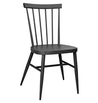 Bolero Stoelen | WINDSOR | Aluminium l | Zwart | In-/Outdoor | Stapelbaar | 4 Stuks | 510x880(h)mm