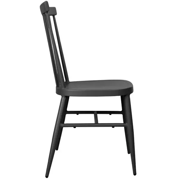 Stoelen | WINDSOR | Aluminium l | Zwart | In-/Outdoor | Stapelbaar | 4 Stuks | 510x880(h)mm