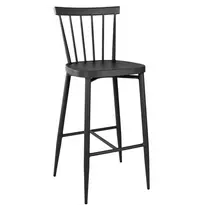 Bolero Barkrukken | WINDSOR | Aluminium | Zwart | In-/Outdoor | 2 Stuks | 470x520x1080(h)mm