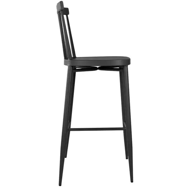 Barkrukken | WINDSOR | Aluminium | Zwart | In-/Outdoor | 2 Stuks | 470x520x1080(h)mm