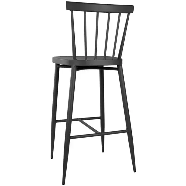 Barkrukken | WINDSOR | Aluminium | Zwart | In-/Outdoor | 2 Stuks | 470x520x1080(h)mm